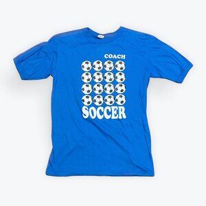 M Vintage Single Stitch Soccer Coach T